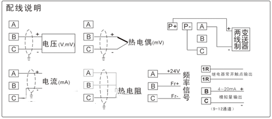 無紙記錄儀(圖3) 彩色無紙記錄儀配線圖